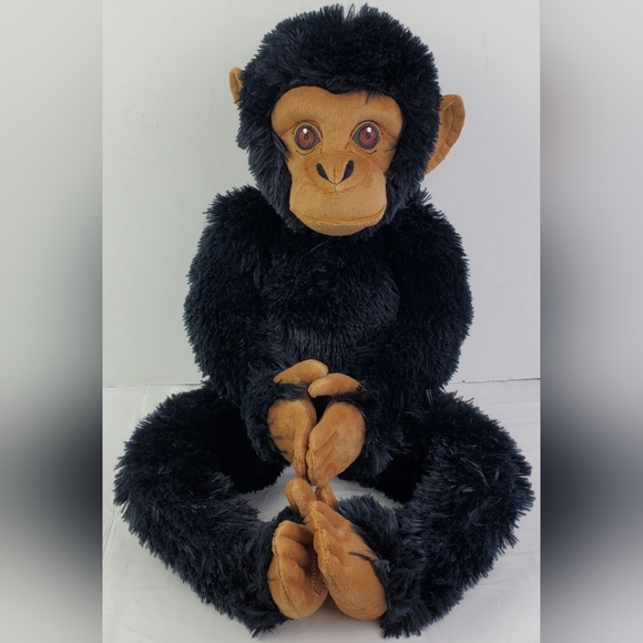 IKEA Sandlopare Chimp Chimpanzee Stuffed Animal Plush Sewn Eyes Realistic - EUC - Picture 2 of 11